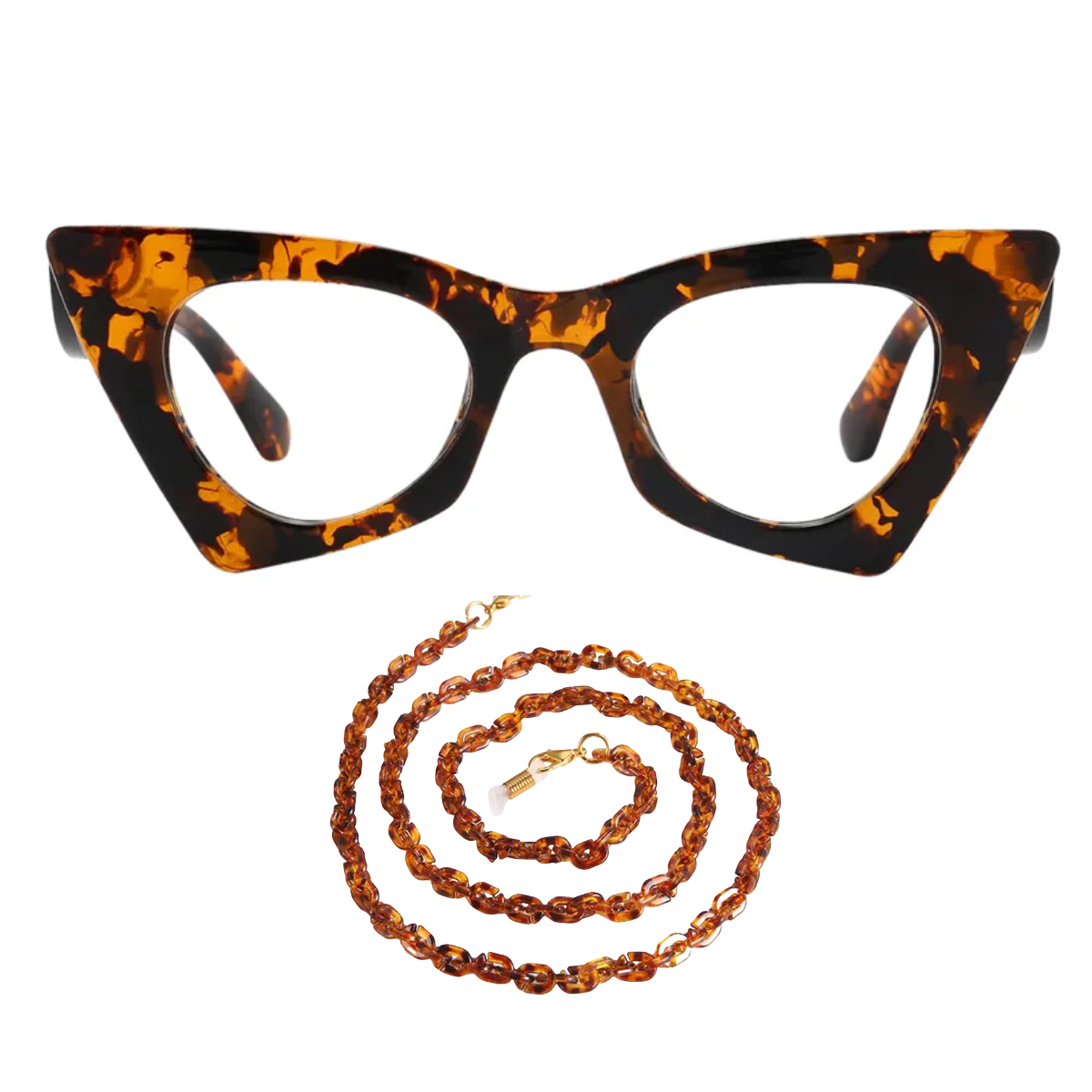 Kit Debra: Armação de Grau + Acessório de Óculos + Caixa de Presente