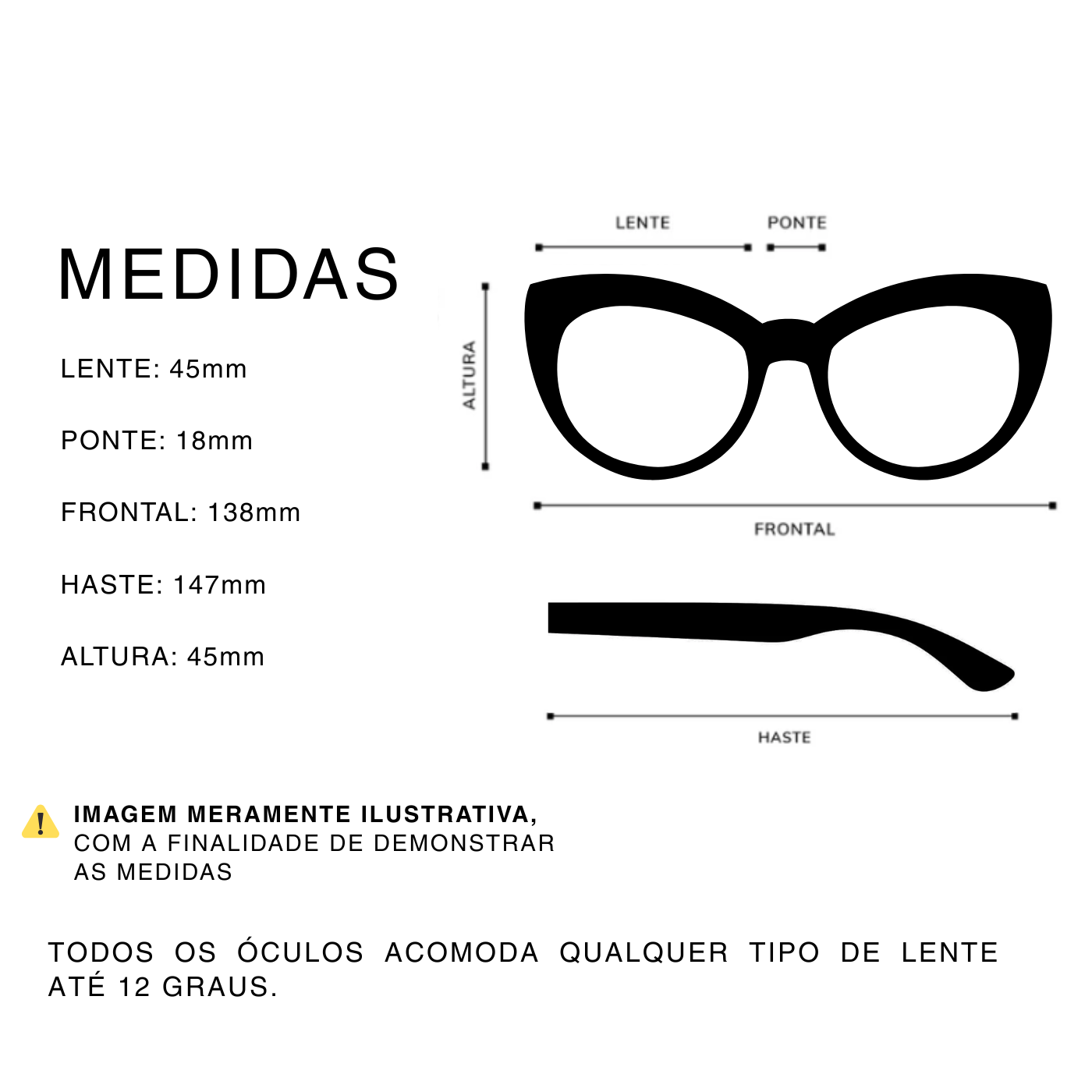 Armação de grau em acetato - Isha