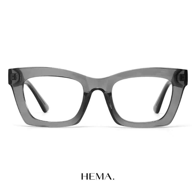 Óculos Feminino Retangular Aura Cinza Hema