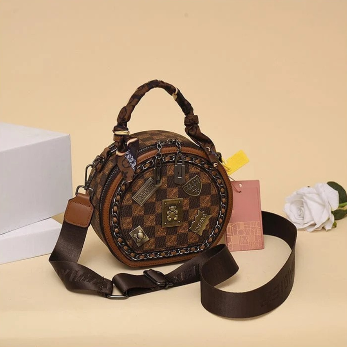 Bolsa de Couro Transversal  + Brinde Exclusivo Hema