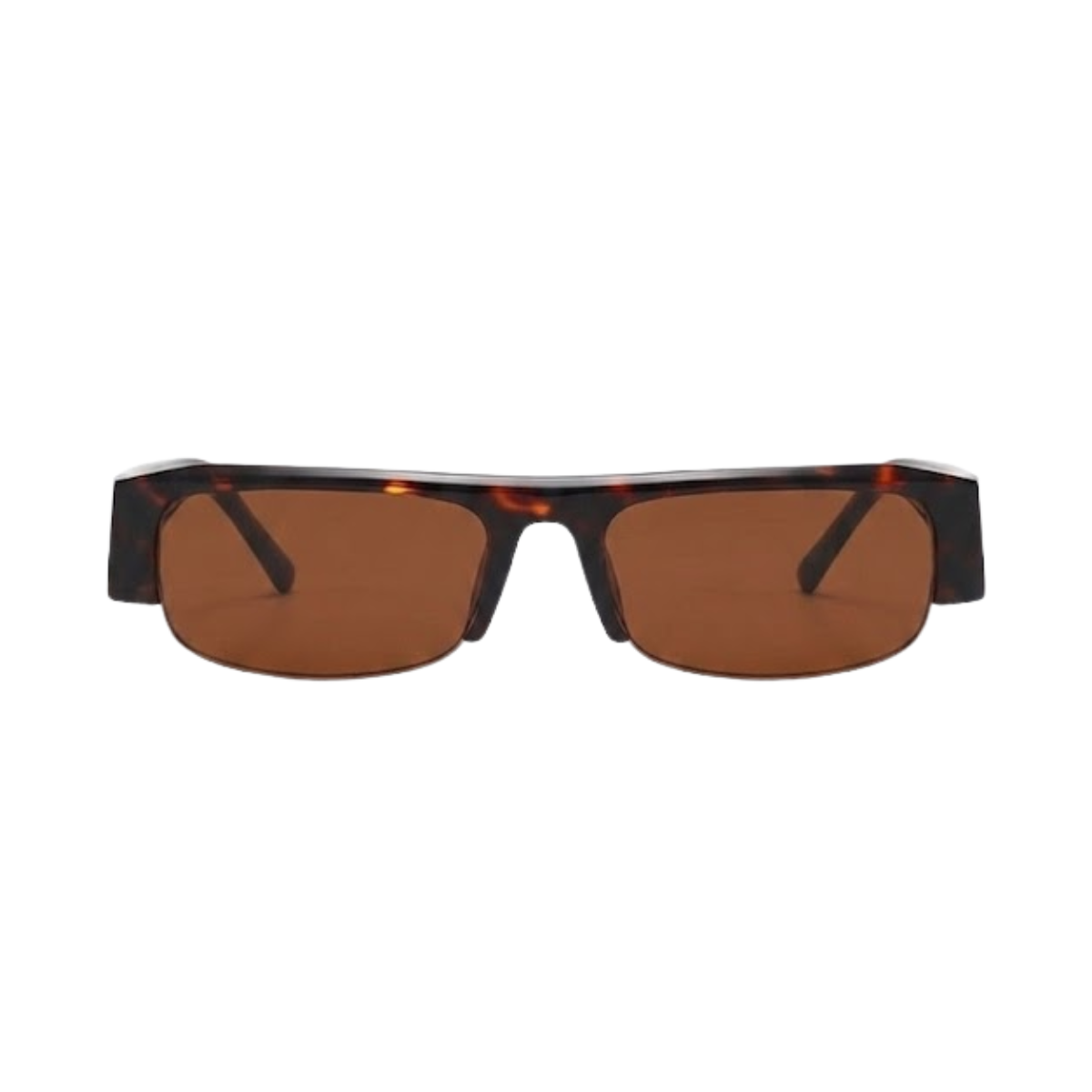 Óculos de Sol Retangular Aurea Tortoise com Lente Marrom